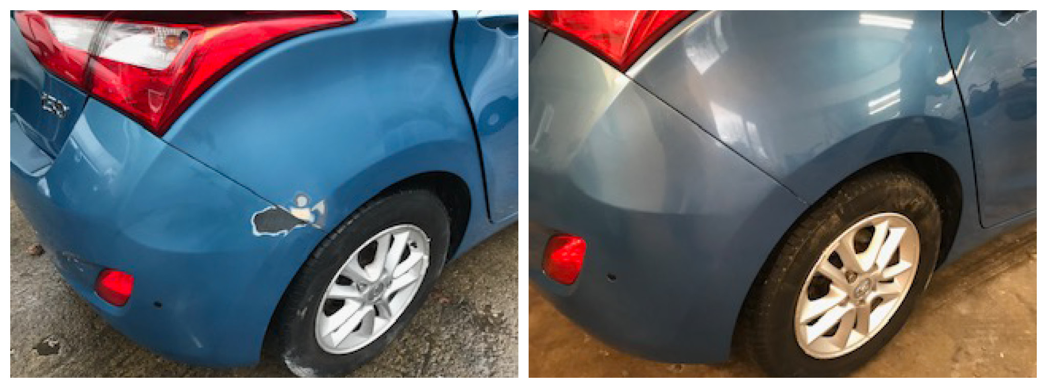 Scratched bumper repair